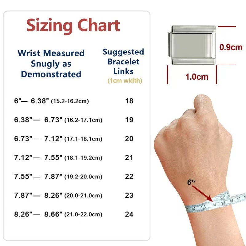 Italian Stainless Steel Link Rhodium