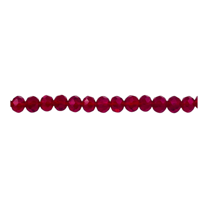 4mm Thunder Polish Glass Crystal Roundel Cut Med Siam