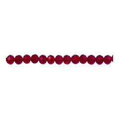 4mm Thunder Polish Glass Crystal Roundel Cut Med Siam