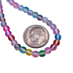 4mm Round Glass Crystal Rainbow