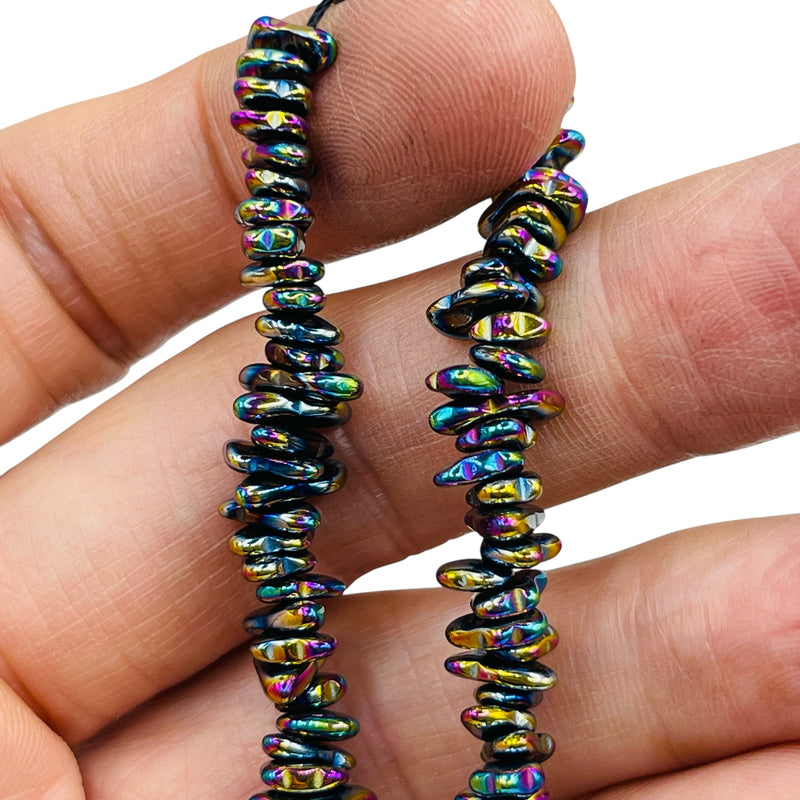 5-7mm Chips Hematite Rainbow