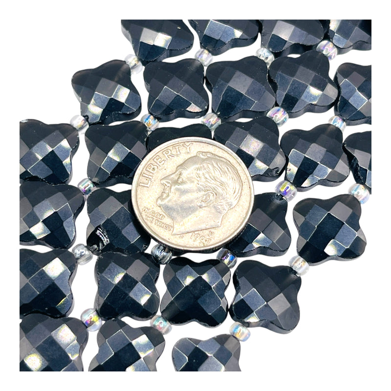 11mm Clover Cut Obsidian
