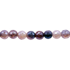 8mm Round Cut Striped Agate Shine