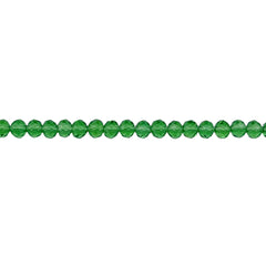 3mm Thunder Polish Glass Crystal Roundel Cut Peridot