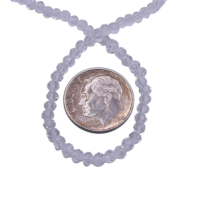 3mm Thunder Polish Glass Crystal Roundel Cut Crystal