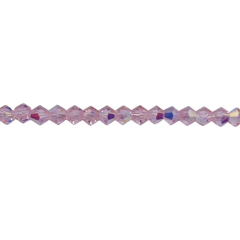 4mm Thunder Polish Glass Crystal Bicone Peach AB