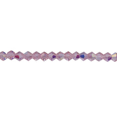 4mm Thunder Polish Glass Crystal Bicone Peach AB