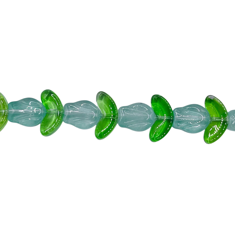 16x14mm Rose Glass Green