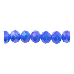 10mm Thunder Polish Glass Crystal Roundel Cut Sapphire Jade AB