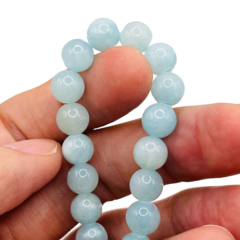 Dyed Jade Round Lt. Aqua