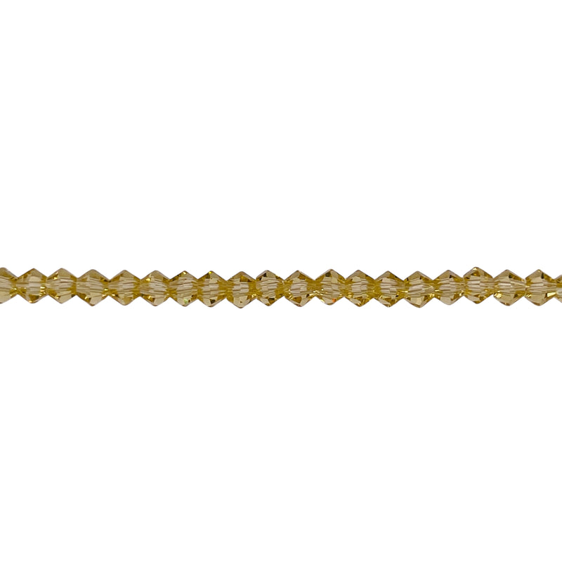 3mm Thunder Polish Glass Crystal Bicone Lime
