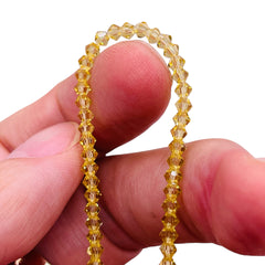 3mm Thunder Polish Glass Crystal Bicone Lime