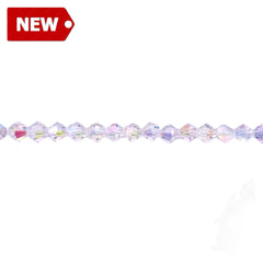 4mm Thunder Polish Glass Crystal Bicone Super AB