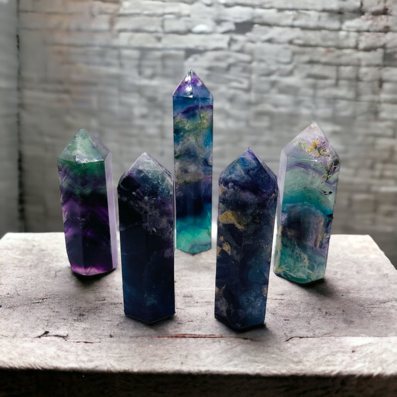 Fluorite Large Crystal Healing Wands