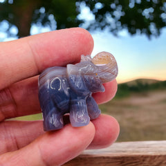 Gray Agate Elephant