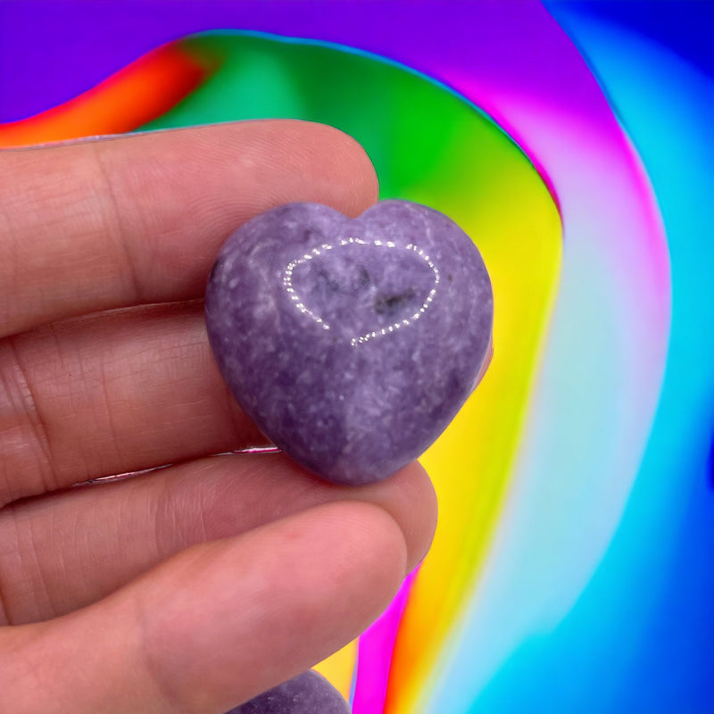 Lepidolite Heart