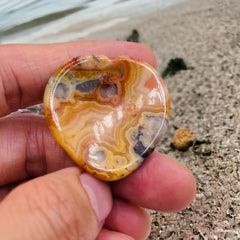 Crazy Agate Heart Stress Relief
