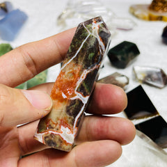 Bloodstone Jasper Crystal Tower