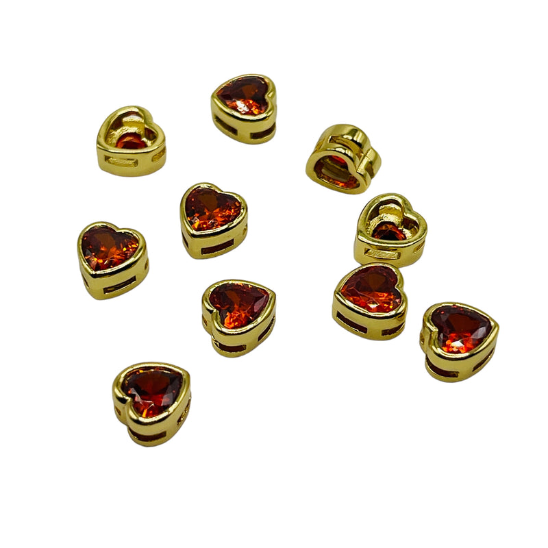 8mm Heart Rhinestones Spacer