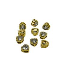 8mm Heart Rhinestones Spacer