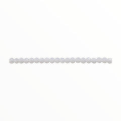 3mm Thunder Polish Round Cut White Jade