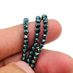 3mm Thunder Polish Round Cut Green Light