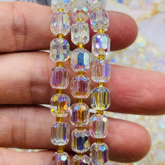 9x8mm Barrel Cut Super Crystal AB