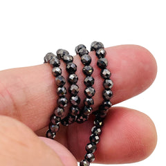 3mm Round Cut Hematite