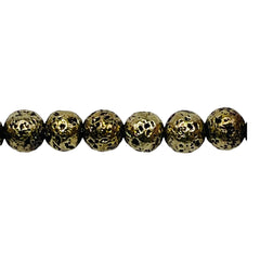 Lava Bead Antique Brass