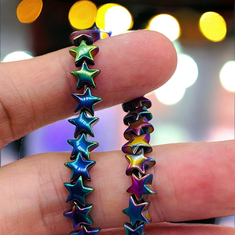 8mm Star Hematite Rainbow