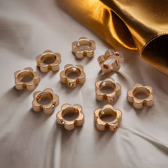 7mm Flower Spacer 18K Gold Plated