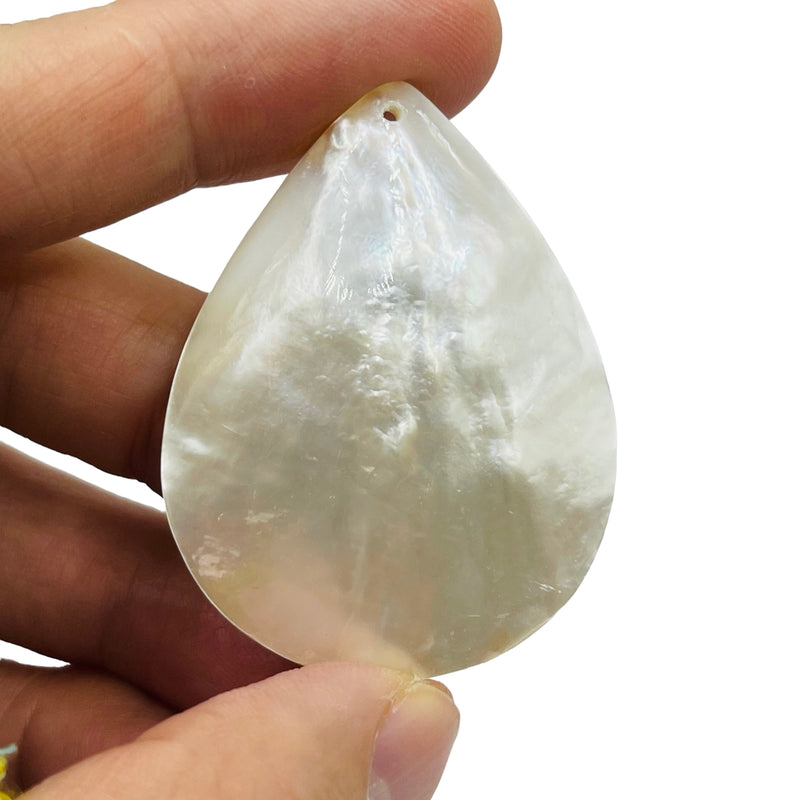 50x38mm Tear Drop Natural Shell Handmade Pendant