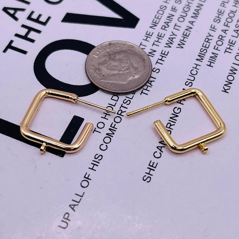 18mm Designer Earring 18K Gold Plated