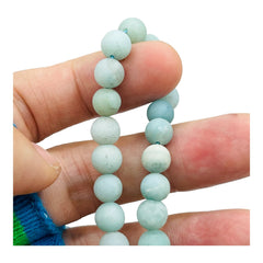 8mm Round Matt Amazonite