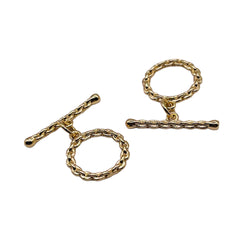 13mm Toggle Clasps 18K Gold Plated