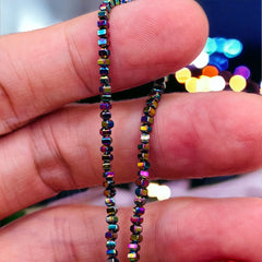 2mm Lantern Hematite Rainbow