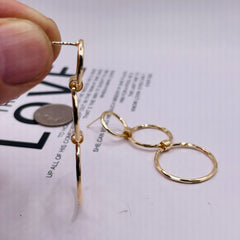 52mm Designer Earring 18K Gold Plated