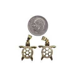 19x16mm Rhinestones Charm Turtle