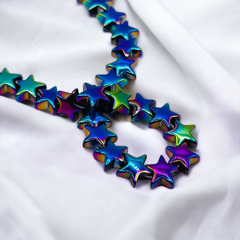 8mm Star Hematite Rainbow