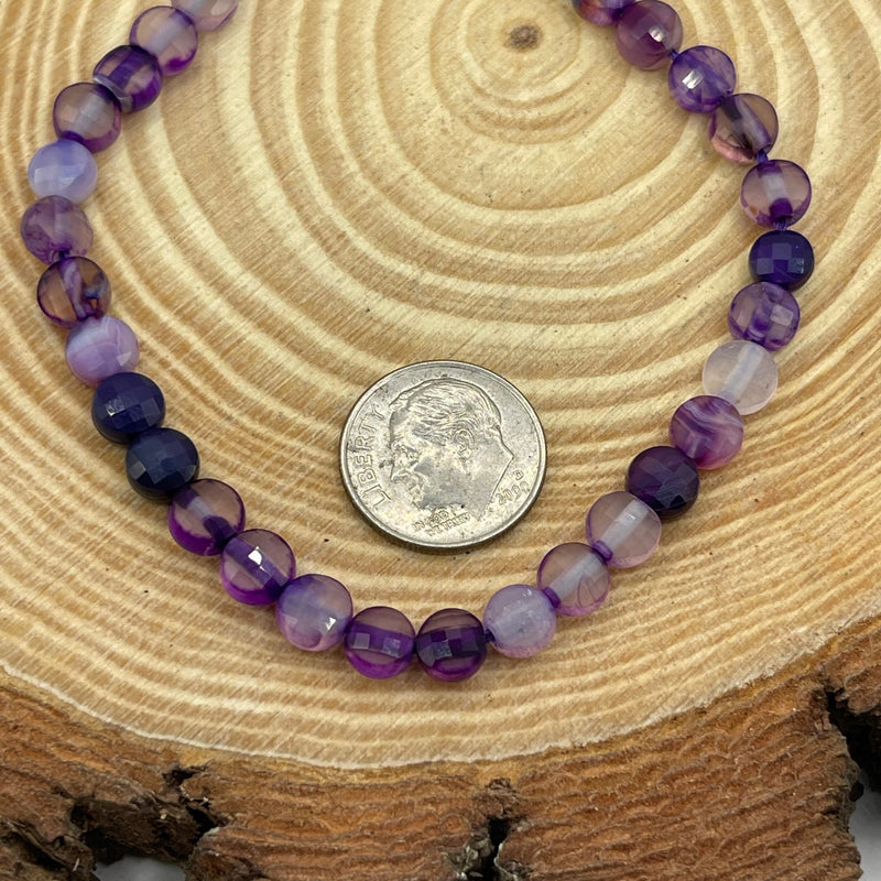 6mm Flat Coin Cut Agate