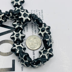 16mm Star Handmade and painted Porcelain