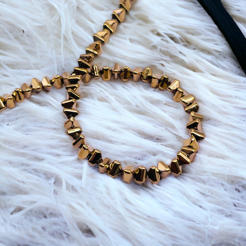 3x2mm Triangle Hematite Gold