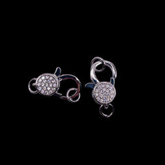 16mm Lobster Clasps Rhodium Plated