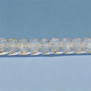 6mm Thunder Polish Glass Crystal Roundel Cut Opal