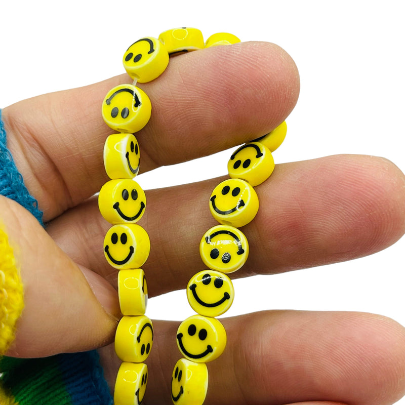 8mm Smile Handmade and painted Porcelain