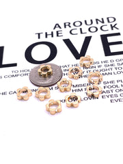 7mm Flower Spacer 18K Gold Plated