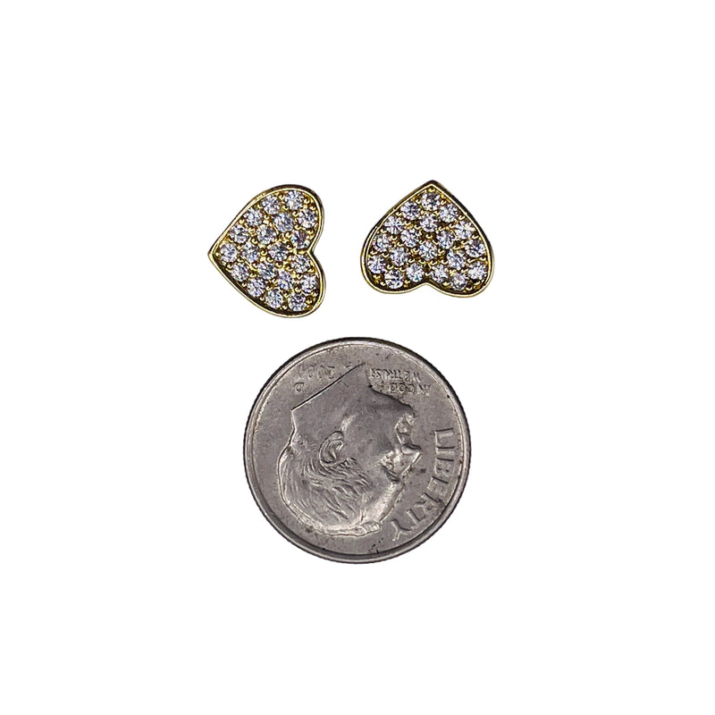 10x9mm Rhinestones Charm Heart