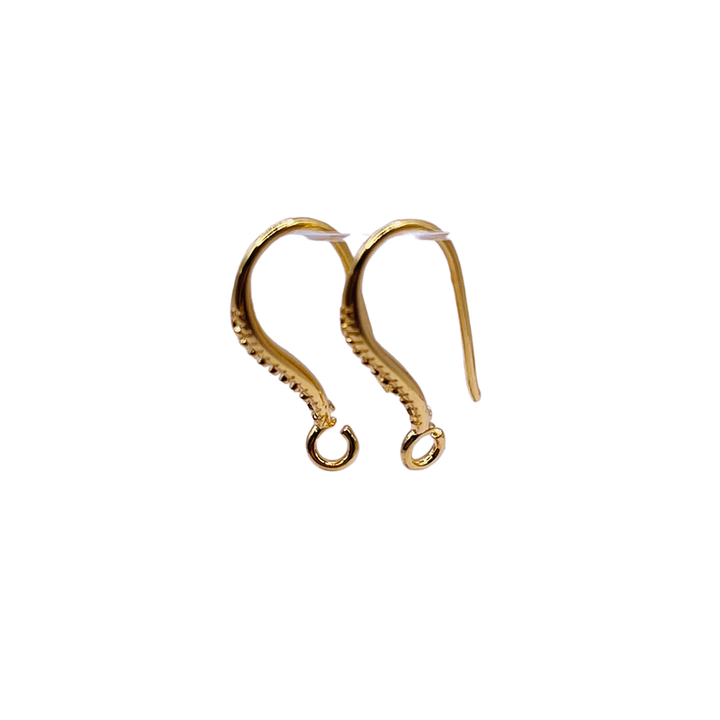 18mm Designer Earwire 18K Gold Plated