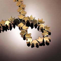 8mm Crown Hematite Gold