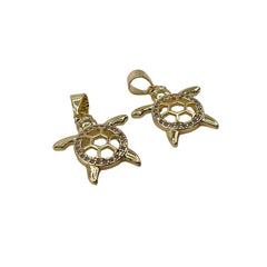 19x16mm Rhinestones Charm Turtle